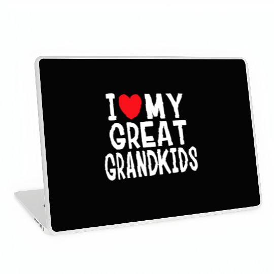 I Love My Great Grandkids Family Love Grandma Gran Laptop Skins