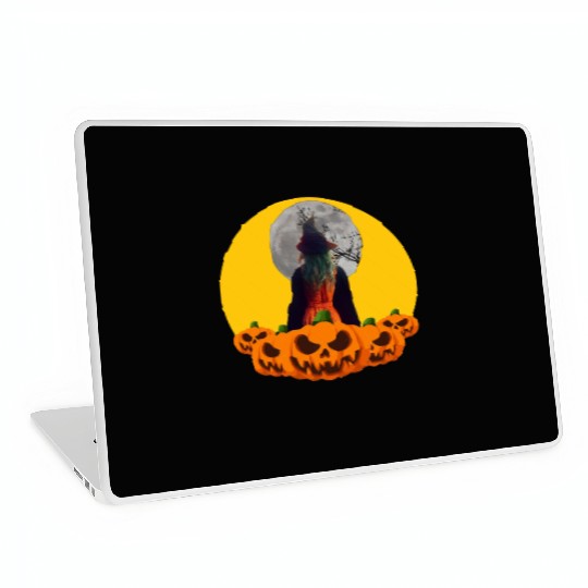 Halloween Scary Evil Pumpkin Funny Pumpkin Head Laptop Skins