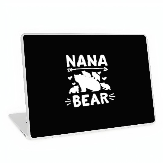 Nana Bear 4 Cubs Cute Grandparents Day Gift 4 Gran Laptop Skins