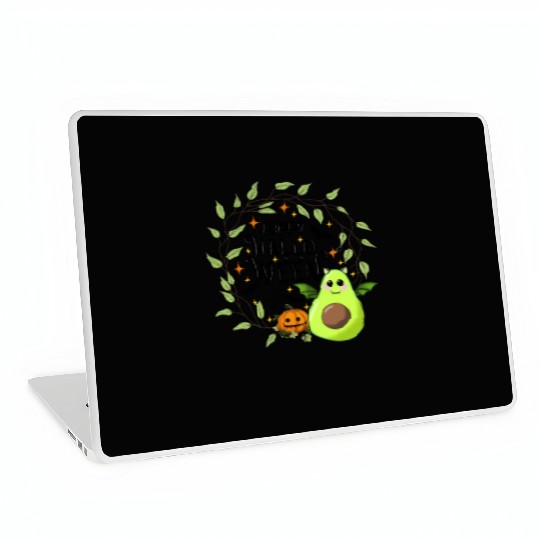 Bat Avocado - Happy Halloween Laptop Skins