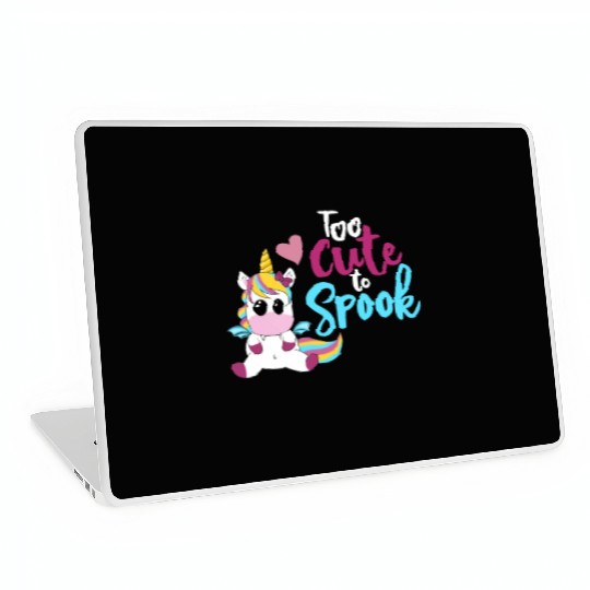 Bat Unicorn - Too cute to spook Laptop Skins