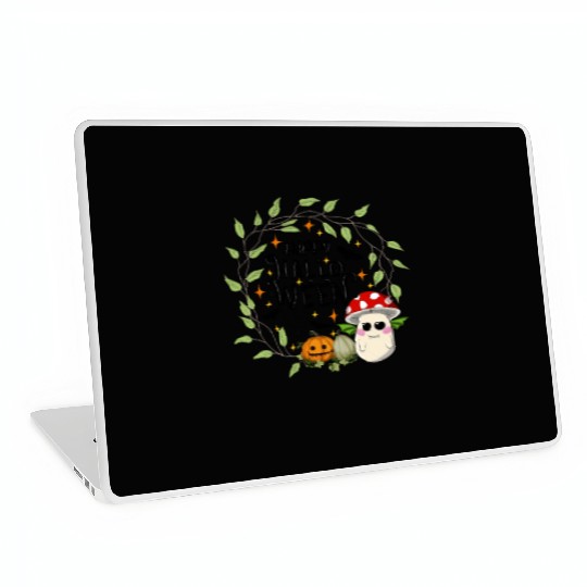 Bat Toadstool Mushroom - Happy Halloween Laptop Skins