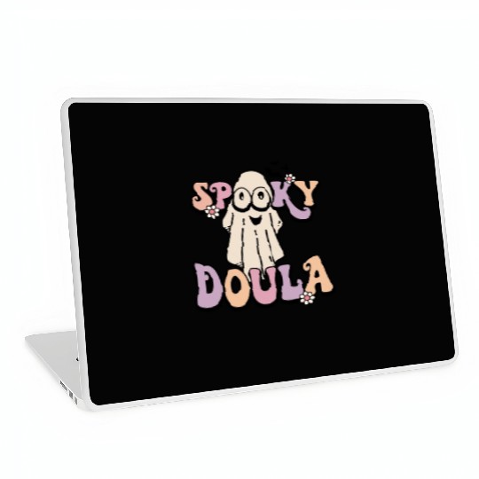 Cute Spooky Doula Halloween Retro Laptop Skins