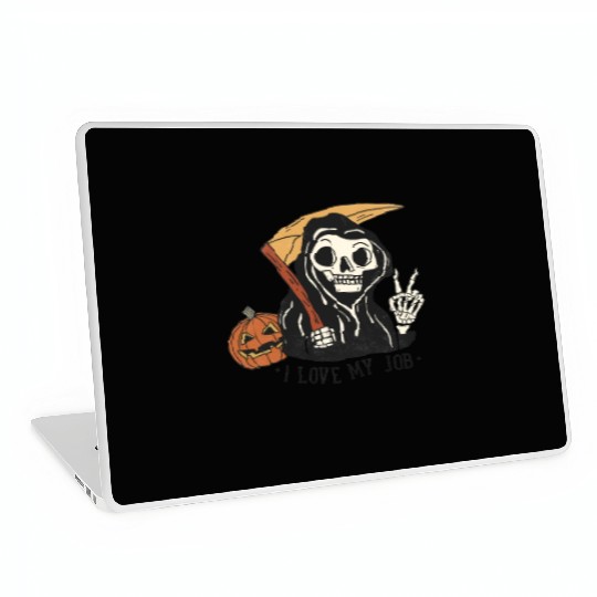 I Love my job grim reaper Laptop Skins