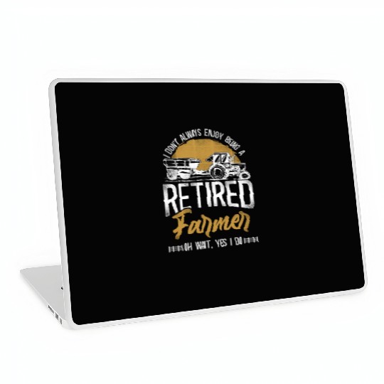 Farming Farmer Retired Tractor Laptop Skins