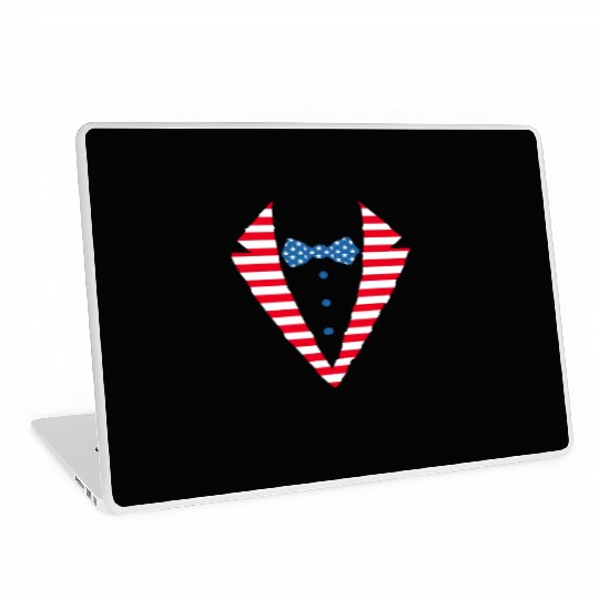 US American Flag Tuxedo Suit Tux 4th Of July Laptop Skins