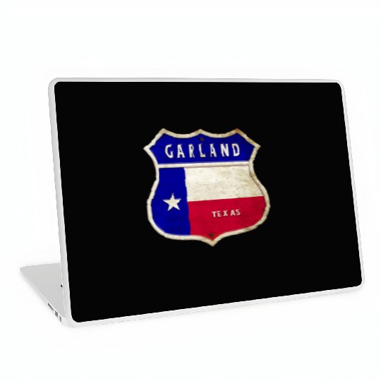 Garland Texas crest flag design Laptop Skins