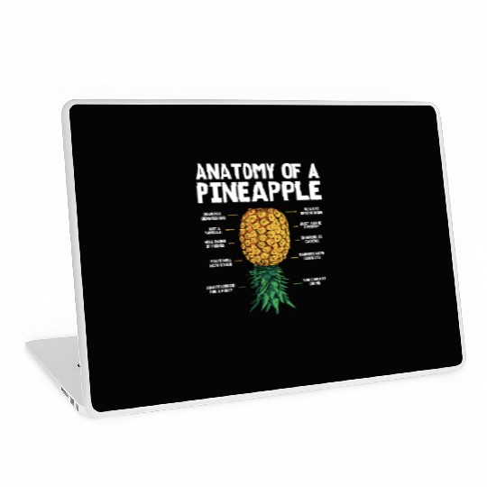 upside down anatomy of a pinapple Laptop Skins