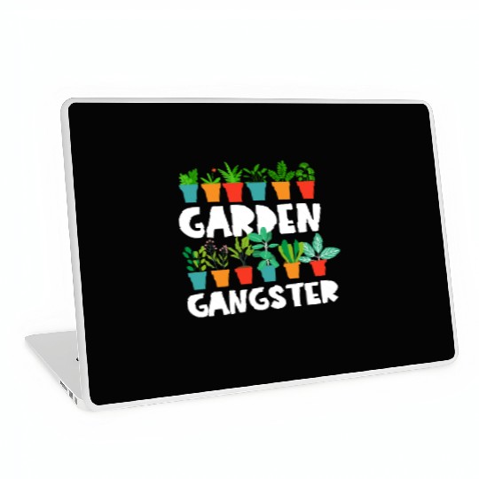 Funny Gardening Gifts Garden Gangster Plant Lover Laptop Skins