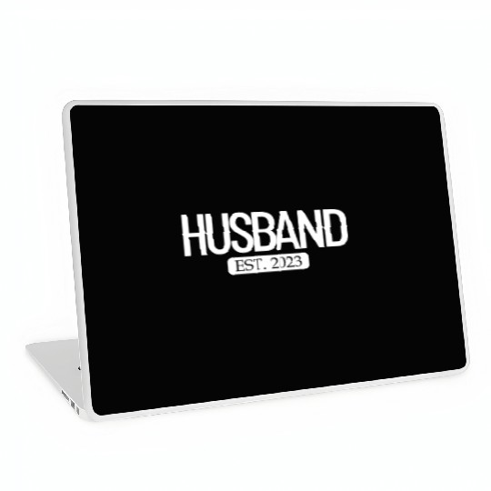 Husband Est. 2023 Matching Couple Newlywed Married Laptop Skins