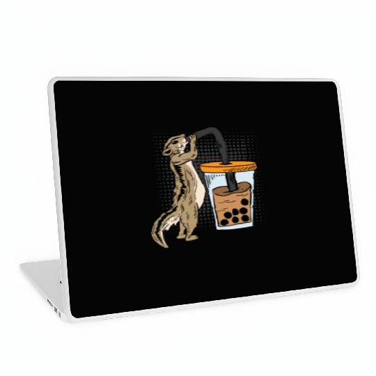 Squirrel Bubble Tea Drinker Gift Laptop Skins