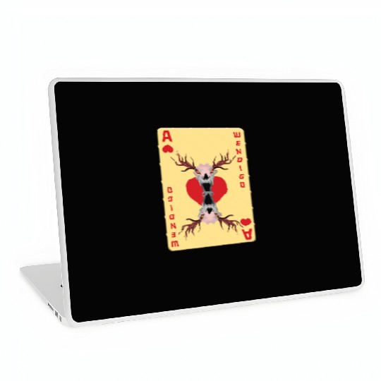 Folk Creature Card Wendigo Halloween Cryptid Laptop Skins