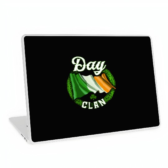 Day Surname Irish Last Name Ireland Flag Laptop Skins