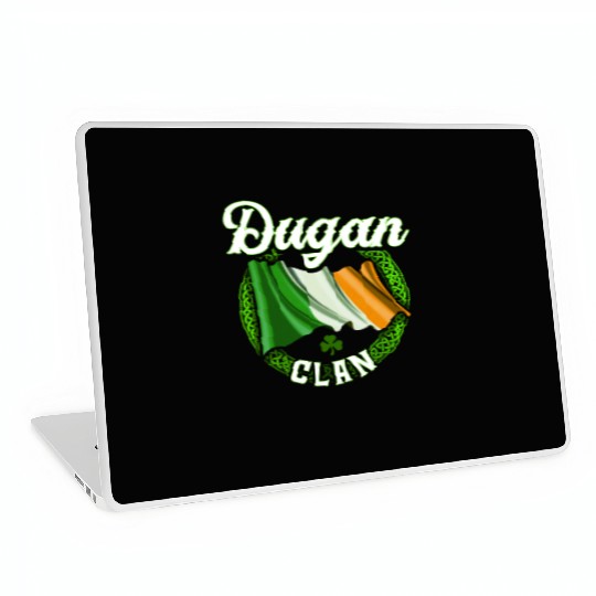 Dugan Surname Irish Last Name Ireland Flag Laptop Skins
