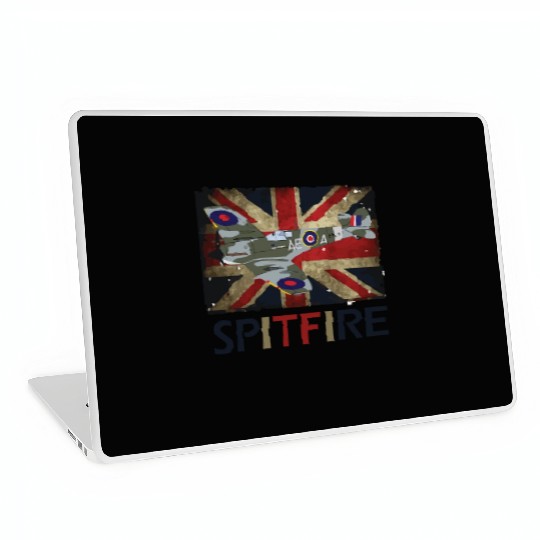 Spitfire WW2 Fighter Aircraft Airplane Union Jack Laptop Skins