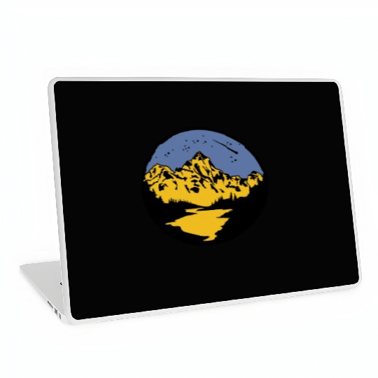 Nature Lover Midnight Sky Hiking Camping Outdoor Laptop Skins