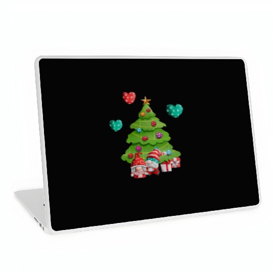christmas is love, gnomes, christmas tree, love Laptop Skins