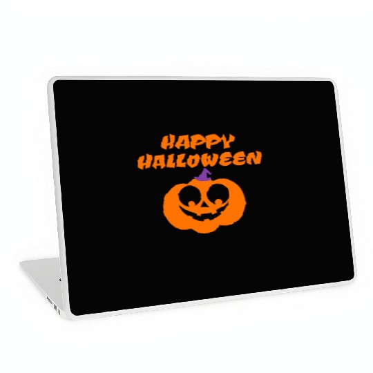 Halloween Scary Evil Pumpkin Funny Pumpkin Head Laptop Skins
