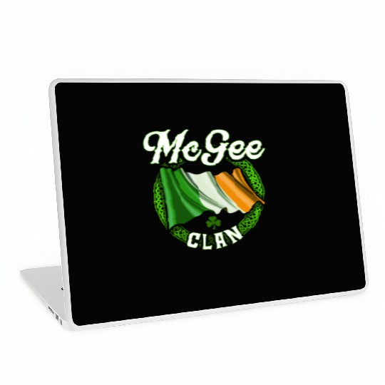 Mcgee Surname Irish Last Name Ireland Flag Laptop Skins