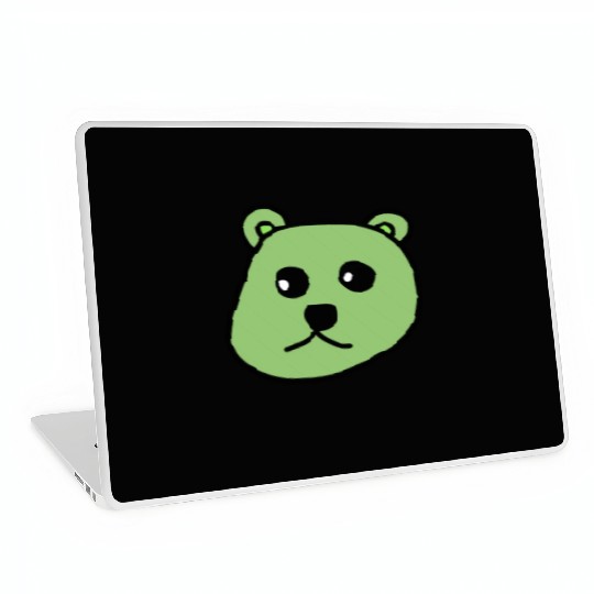 green teddy bear Laptop Skins