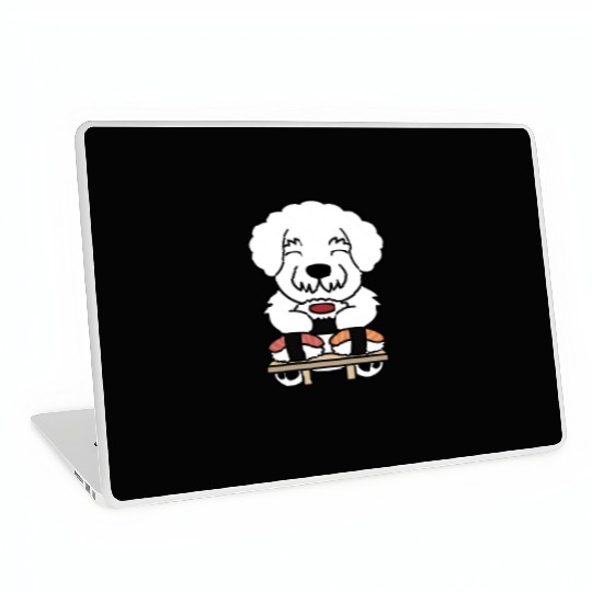 Sushi Lover Bichon Frise Laptop Skins