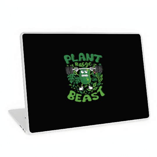 Plant Based Beast Vegetarian Vegan Cucumber Laptop Skins
