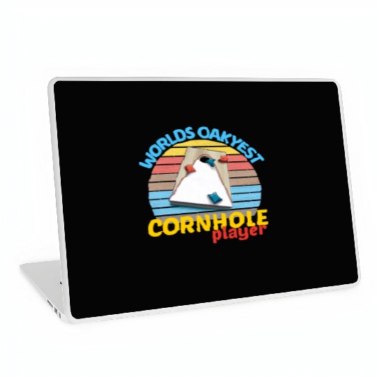 worlds oakyest cornhole player two Laptop Skins