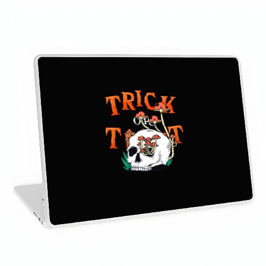 Trick or Treat People With Kindness Skeleton Hallo Laptop Skins