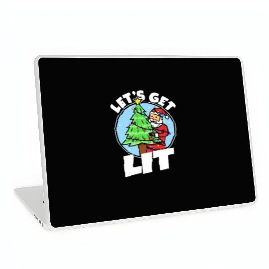 Lets get lit christmas Laptop Skins