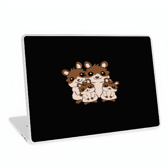 mom dad kids hamster Laptop Skins