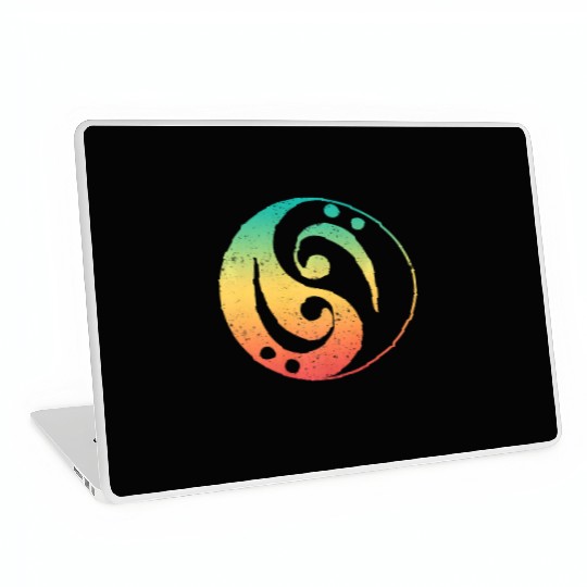 Ying Yang Bass Guitar Player Laptop Skins
