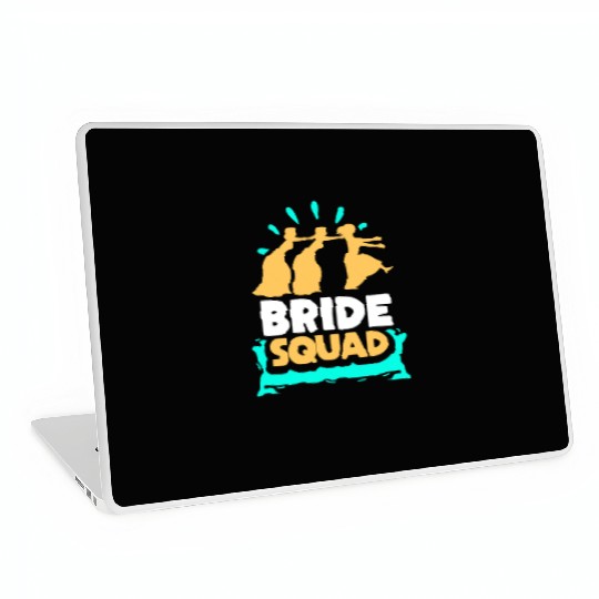 Bride Squad Wedding Bachelorette Party Cute Laptop Skins