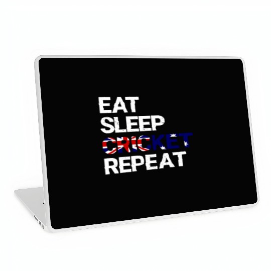 Eat Sleep Cricket Repeat AUS Flag Sports Gift Laptop Skins