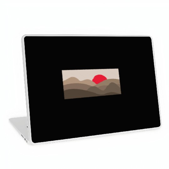 Minimalist Sun Coffee Brown Laptop Skins