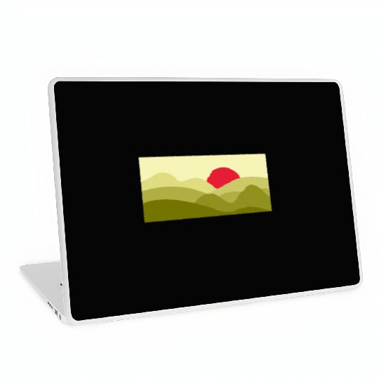 Minimalist Sun Lime Green Laptop Skins