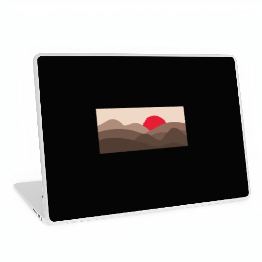 Minimalist Sun Saddle Brown Laptop Skins