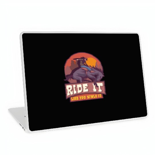 Rodeo Bull Riding Livestock Show Farmer Cattle Laptop Skins