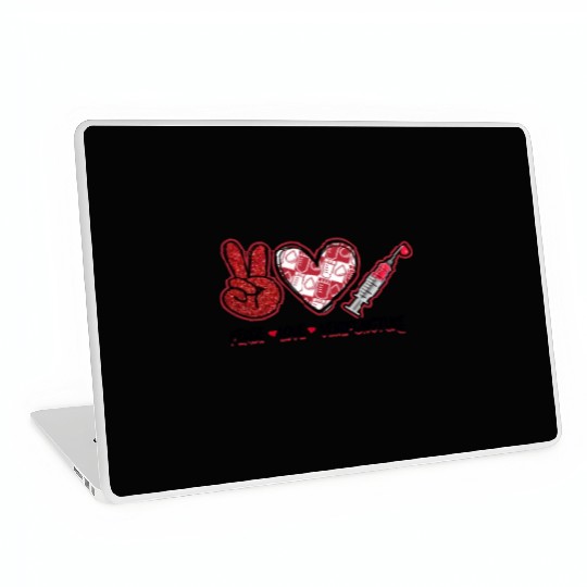 Peace Love Venipuncture - syringe Laptop Skins