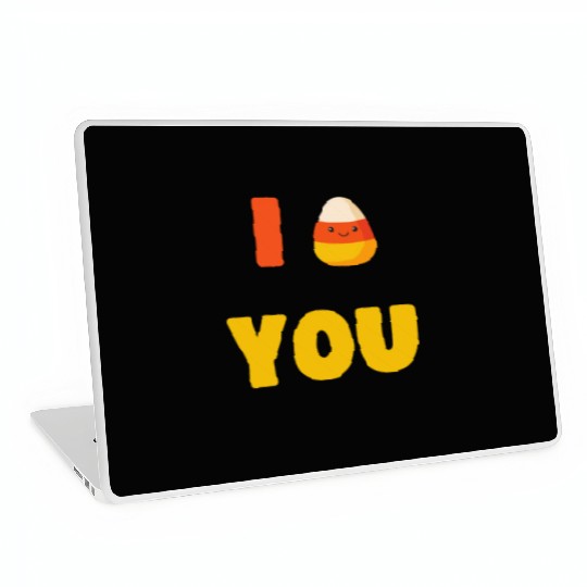 CUTE HALLOWEEN LAZY COSTUME I CANDY CORN YOU Laptop Skins