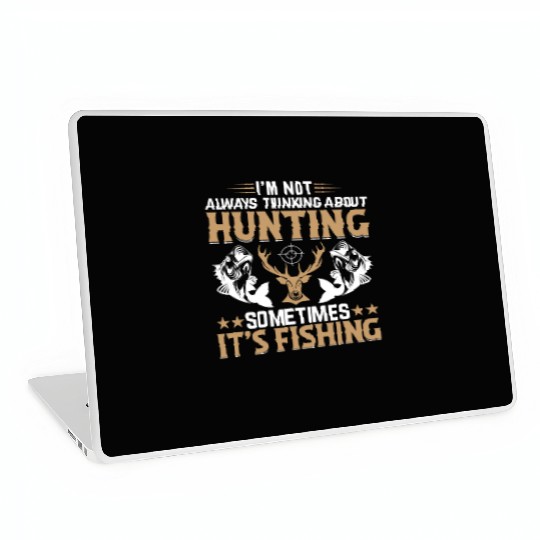 Fish Fishing Deer Hunting Trout Fishing - Deer Hun Laptop Skins