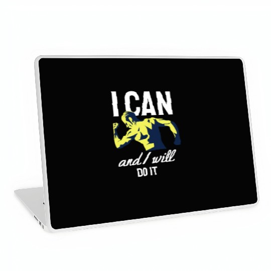 I Can Do it Weightlifting Workout Fitness Gym Gift Laptop Skins