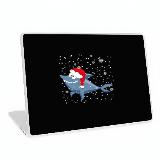 Xmas Sharkmas Santa Shark Christmas Laptop Skins