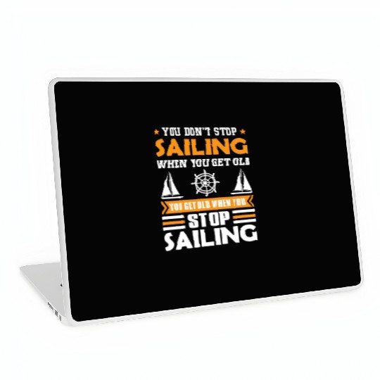 Sailor Sailing Age Retirement Saying Laptop Skins