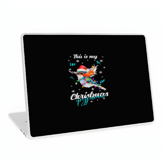 Winter Christmas Pyjama Hummingbird Laptop Skins