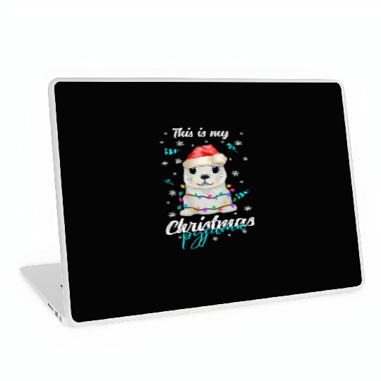 Winter Christmas Pyjama Seal Laptop Skins