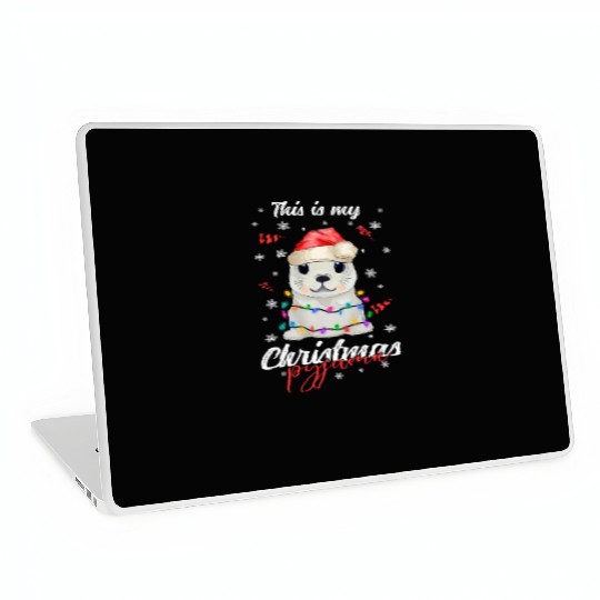Winter Christmas Pyjama Seal Laptop Skins