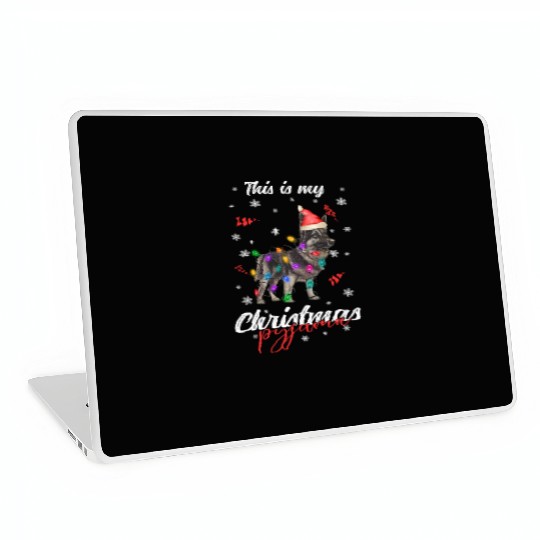 Winter Christmas Pyjama German shepherd dog Laptop Skins