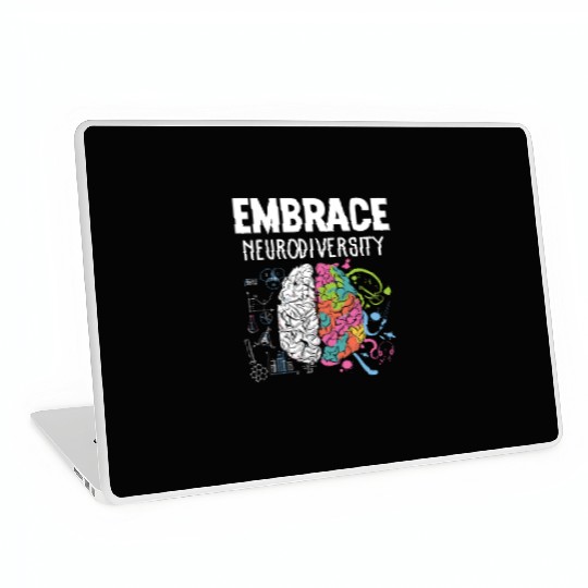 Embrace Neurodiversity Brain Adhd Autism Awareness Laptop Skins