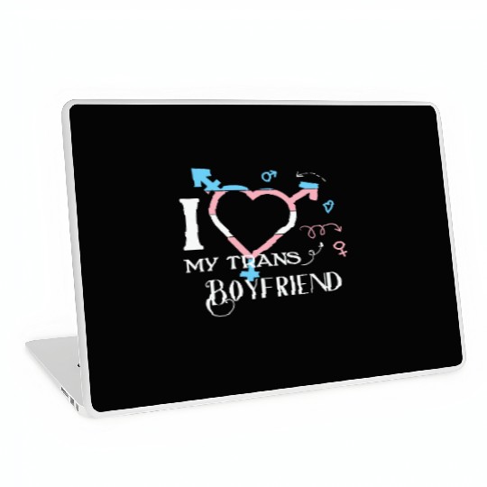 LBGT Flag Gay Pride I Love my Trans Boyfriend Laptop Skins