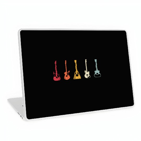Guitar Pick Gift For Guitarist Retro Vintage Laptop Skins